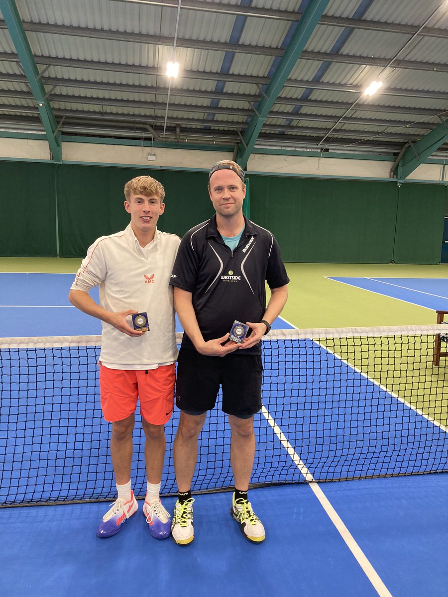 Superb Tennis at G3 @tennisscotland Fast4 at @DavidLloydUK Hamilton 2d. Findlay Pratt from @HillheadTennis beat David Rigterink in straight sets from Braid Tennis Club in the Final. Consolation won by Alex Lesiuk also from Braid beating team mate Tom Johnston in final. 🏆