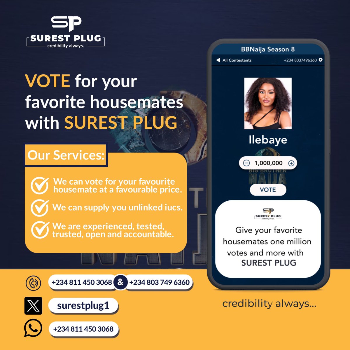 surestplug1's tweet photo. We are always available ✅keep us in mind 🔥 #BBNaijaAIIStars #BBNaija #BBTitans #BBMzansi https://t.co/X008ZsUVzi