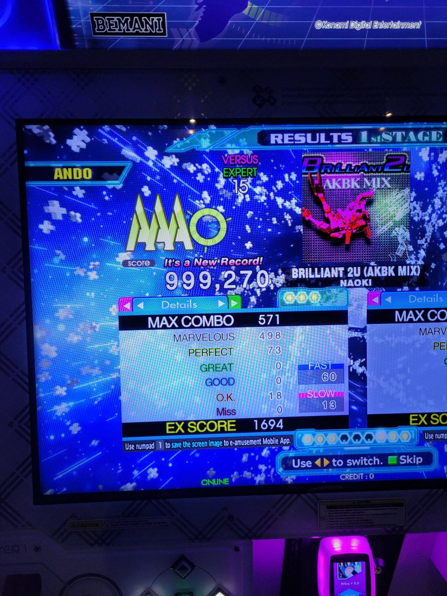 ando_ddr's tweet image. New 15 pfcs recently!!
#11: Arrabbiata 33p
#12: B2U AKBK 73p - this was a one-shot from 993k 🤯
#13: I Want To Do This Keep 37p
Been having a lot of fun playing DDR these days :) see y'all in Ohio soon 🫡