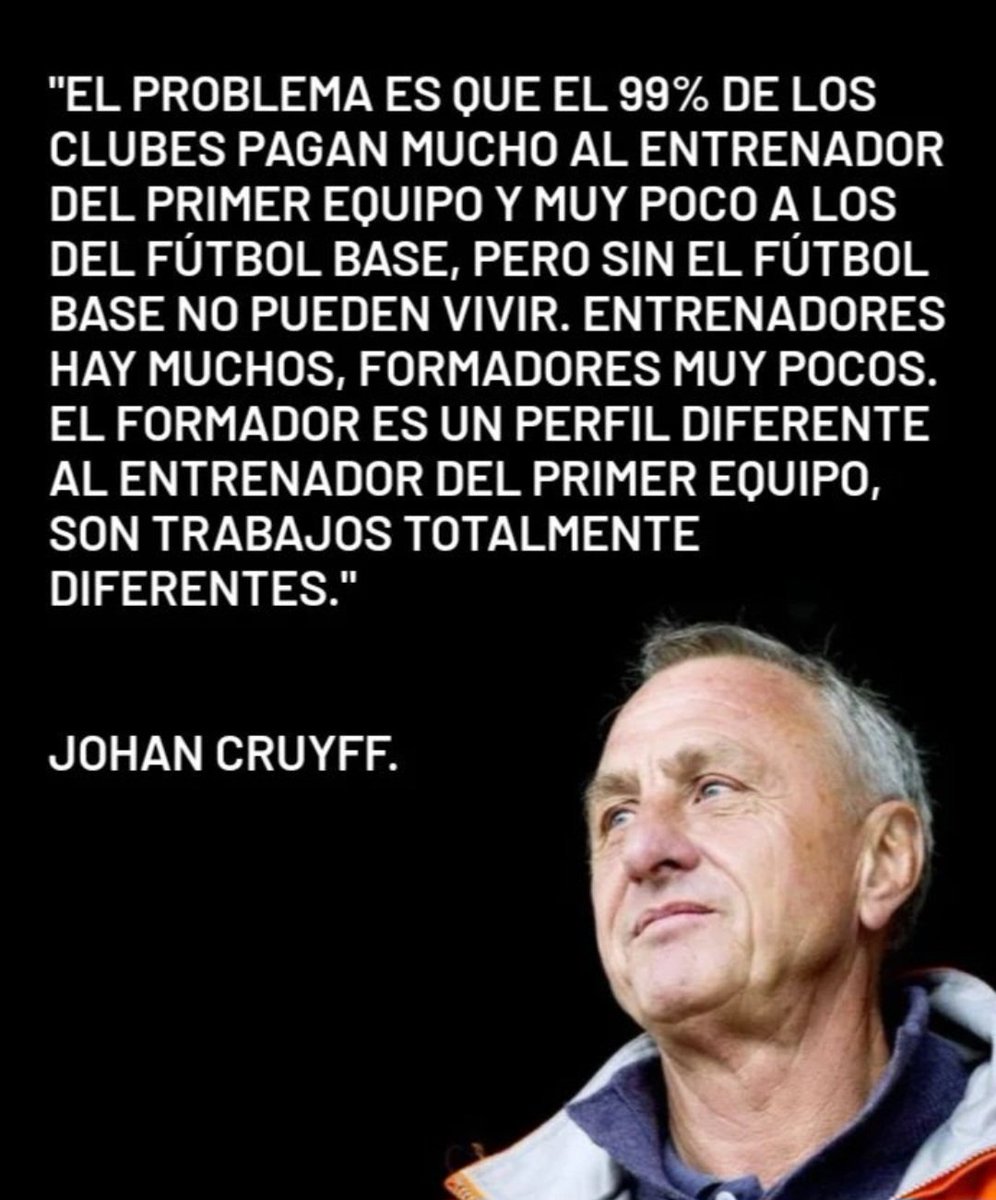 Si queremos buenos formadores en el deporte formativo se les tiene que valorar, la realidad es que la mayoría se acaban quemando y dejan de entrenar por que cobran poco y apenas se les valora.
La experiencia es importante y si no hay gente experimentada formando es un problema.