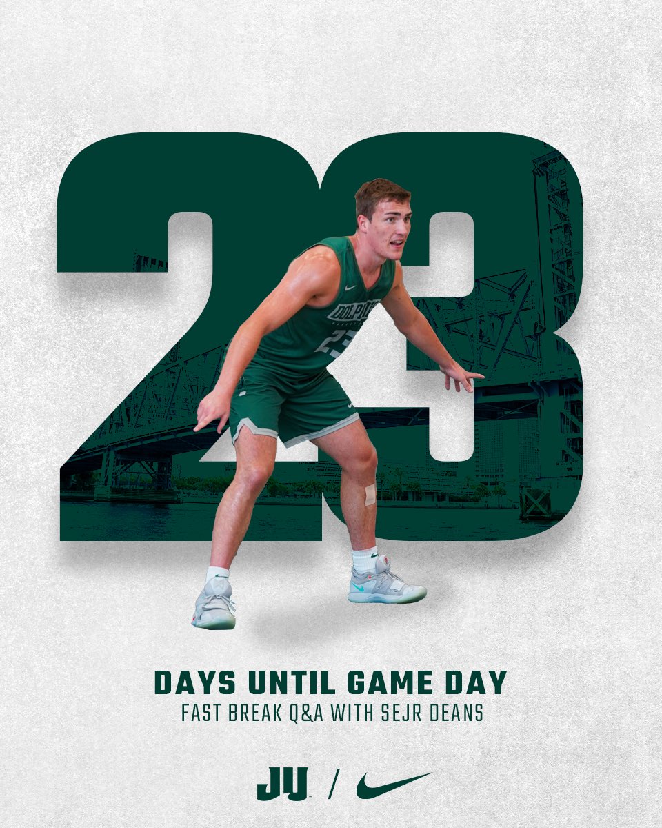 JAX_MBB's tweet photo. Sejr Deans, the sophomore from Australia, takes us to #23 on our season countdown!

#JUPhinsUp x #TRUE https://t.co/e3oxthxBKH