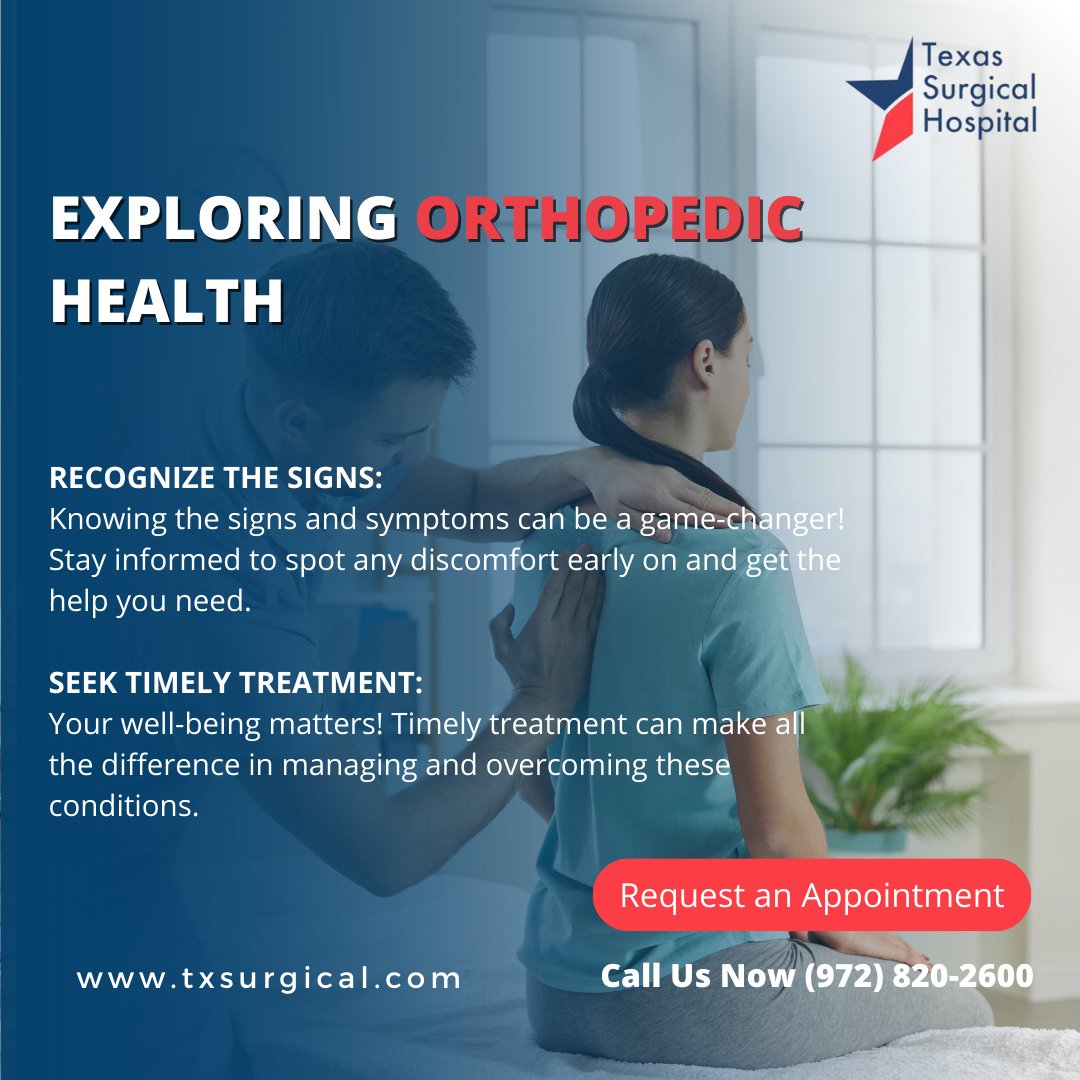 Let's prioritize our orthopedic health and embark on a journey towards better well-being together. 
 
#OrthopedicHealth #Osteoarthritis #Tendonitis #Sprains #StayInformed #TimelyTreatment #WellnessJourney #HealthMatters