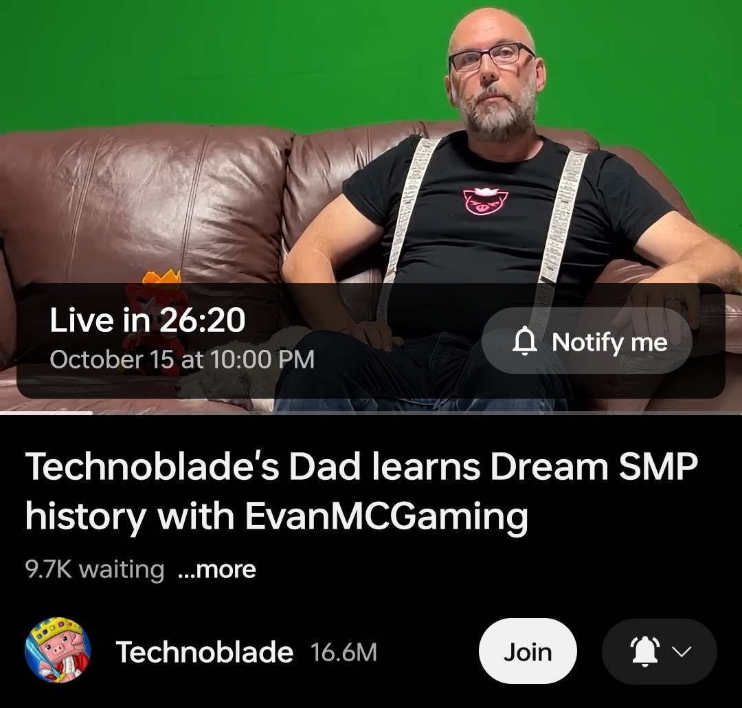 Technodad dreamed about Technoblade & CRIES 