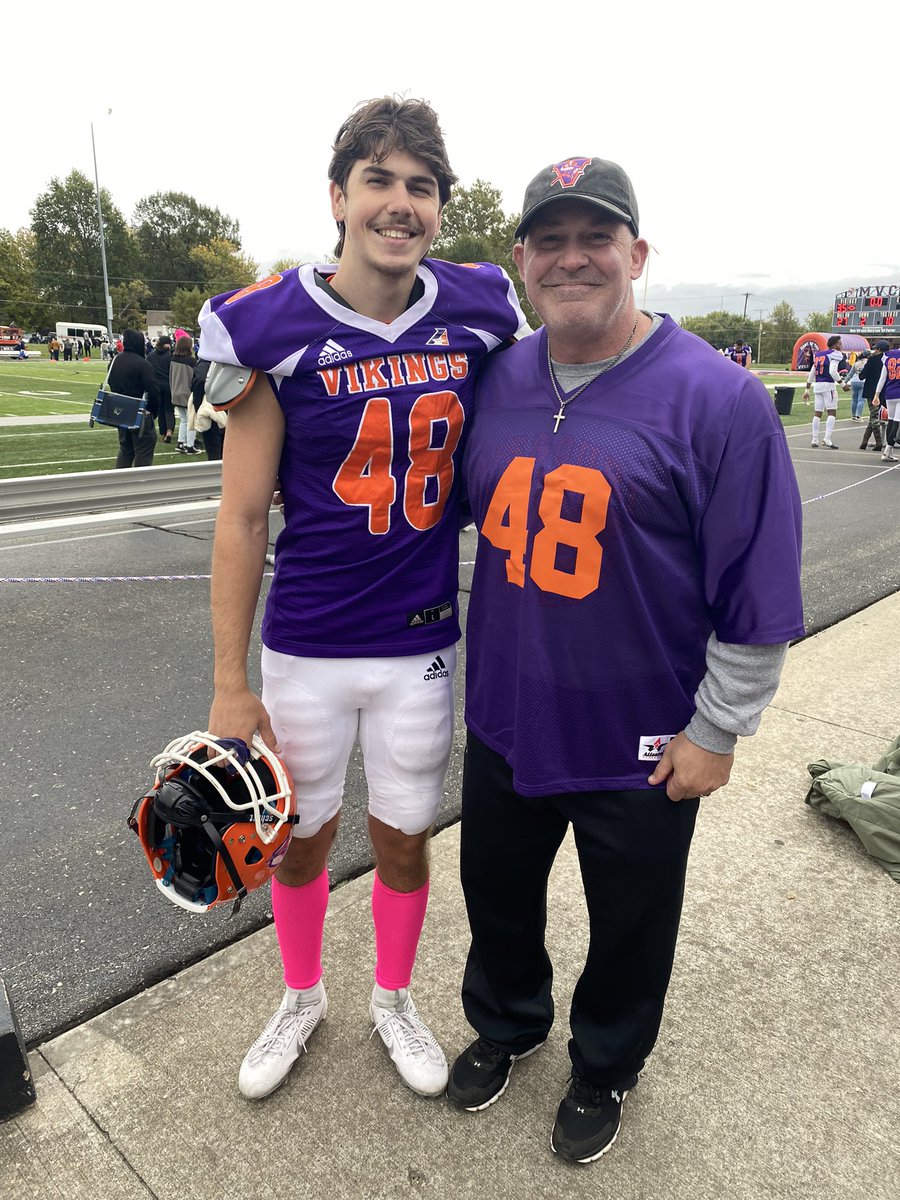 Celebrating his first college homecoming game win! So happy I’m here to see these games!! And yes I am his Number 1 Fan!!! <a href="/Logan_Holt_/">Logan Holt</a> #VikingsFootball #Valleywillroll #RollValleyRoll