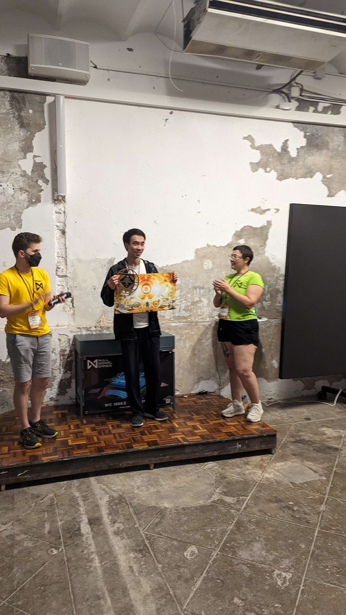 NullSignalGames's tweet photo. William "Sokka" Huang becomes the first repeat #Netrunner World Champion since 2015! Congratulations to him and to runner up Daniel "CableCarnage" Kalotay, and a huge thanks to all the volunteers who made #NetrunnerWorlds23 happen, and to Casa Rius for sponsoring and hosting us! https://t.co/e2ZgN9F16Q