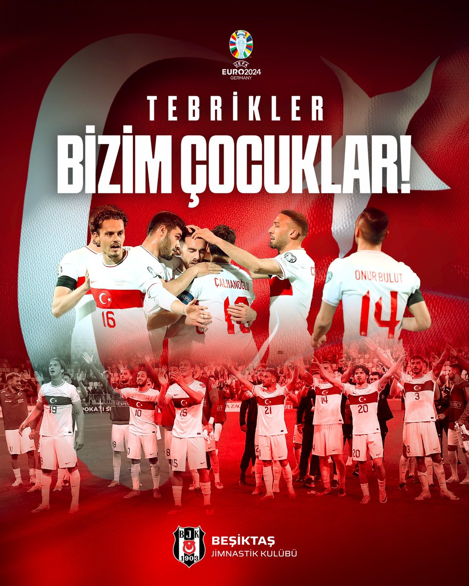 A Milli Takımımız, Almanya’da düzenlenecek olan 2024 Avrupa Futbol Şampiyonası’na katılmayı garantiliyor. 👏🏻 Tebrikler #BizimÇocuklar 🇹🇷 #EURO2024