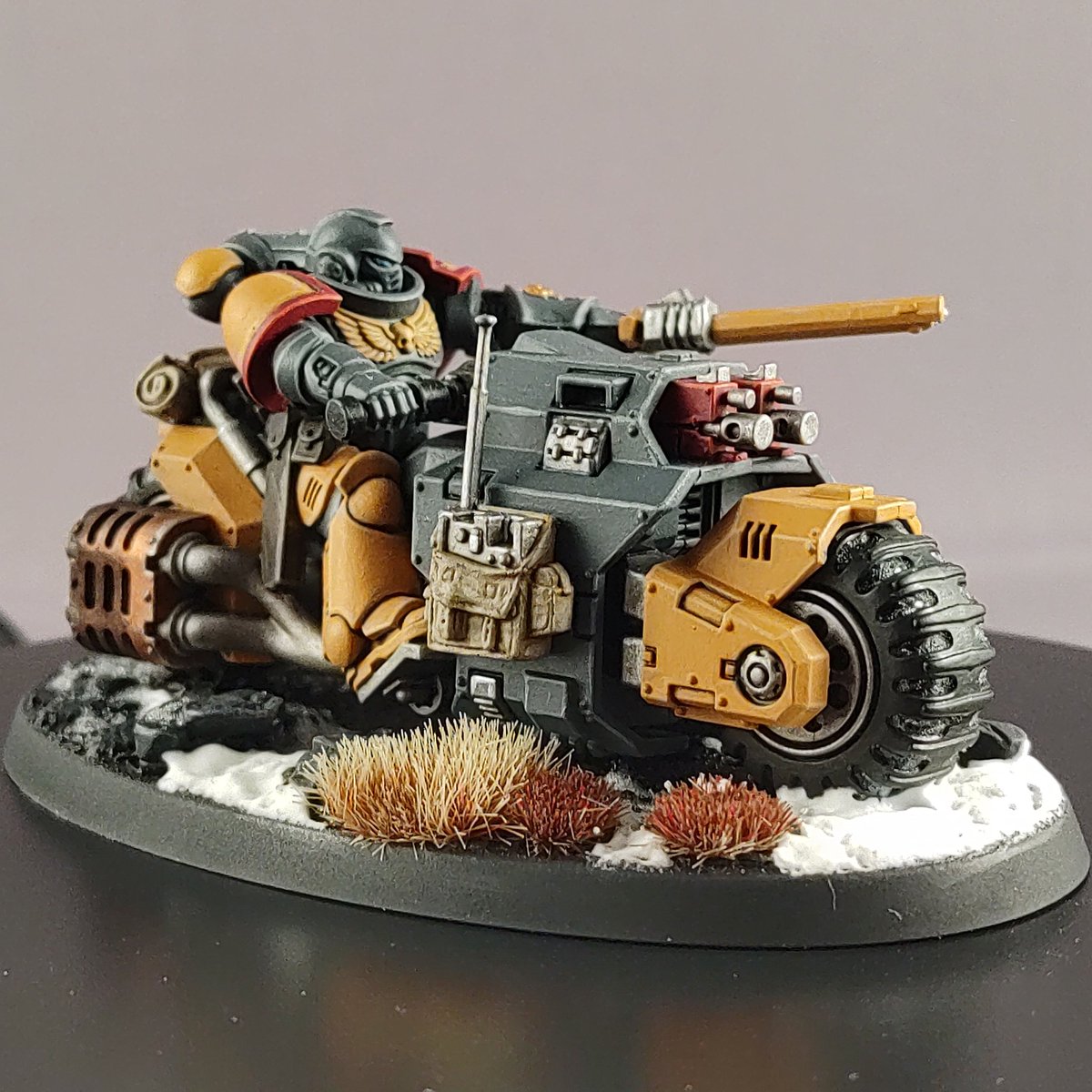 ZanFalconos's tweet photo. My entry for diceandpigment's custom chapter contest. Here is an Outrider of the Dragon Knights, a successor chapter of the Imperial Fists.
#warhammer #warhammer40k #tabletopgames #paintingminiatures #warhammercommunity #wargaming #spacemarines #successorchapter #dragonknights https://t.co/BGwEMwTFmn