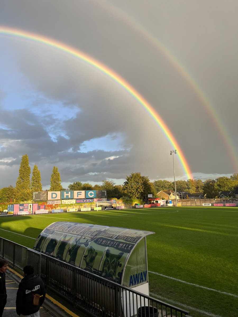 Wonderful day at <a href="/DulwichHamletFC/">Dulwich Hamlet FC</a> as the match ball sponsor yesterday. A win, 3 points and a double rainbow! We should sponsor them more often!