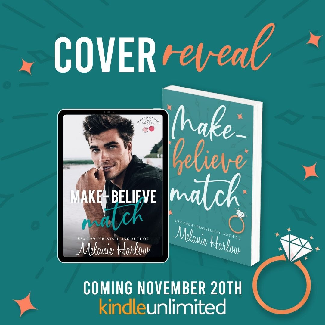 Melanie Harlow has revealed the gorgeous cover for Make-Believe Match, releasing November 20, 2023!

Pre-order today!
mybook.to/Make-BelieveMa…

@valentine_pr_ #FakeRelationship #EnemiestoLovers #ForcedProximity #MarriageofConvenience #OneBed #OneNightStand #VegasMarriage