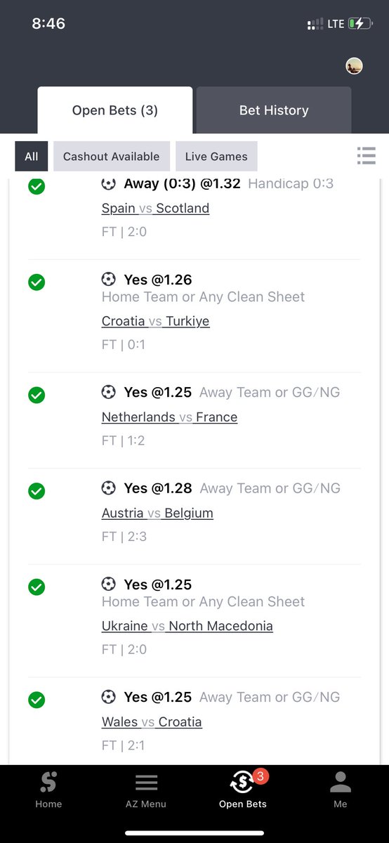 EliteXSportsBet's tweet photo. Day 4 was quite tough but we are still on track with wins anyway. Thank God for Greens ✅✅✅✅. Let’s Go!!! #BOOMER #Longbet #Longslips #Sporty #SportyBet #GazaCity https://t.co/VDNxY8hiZr