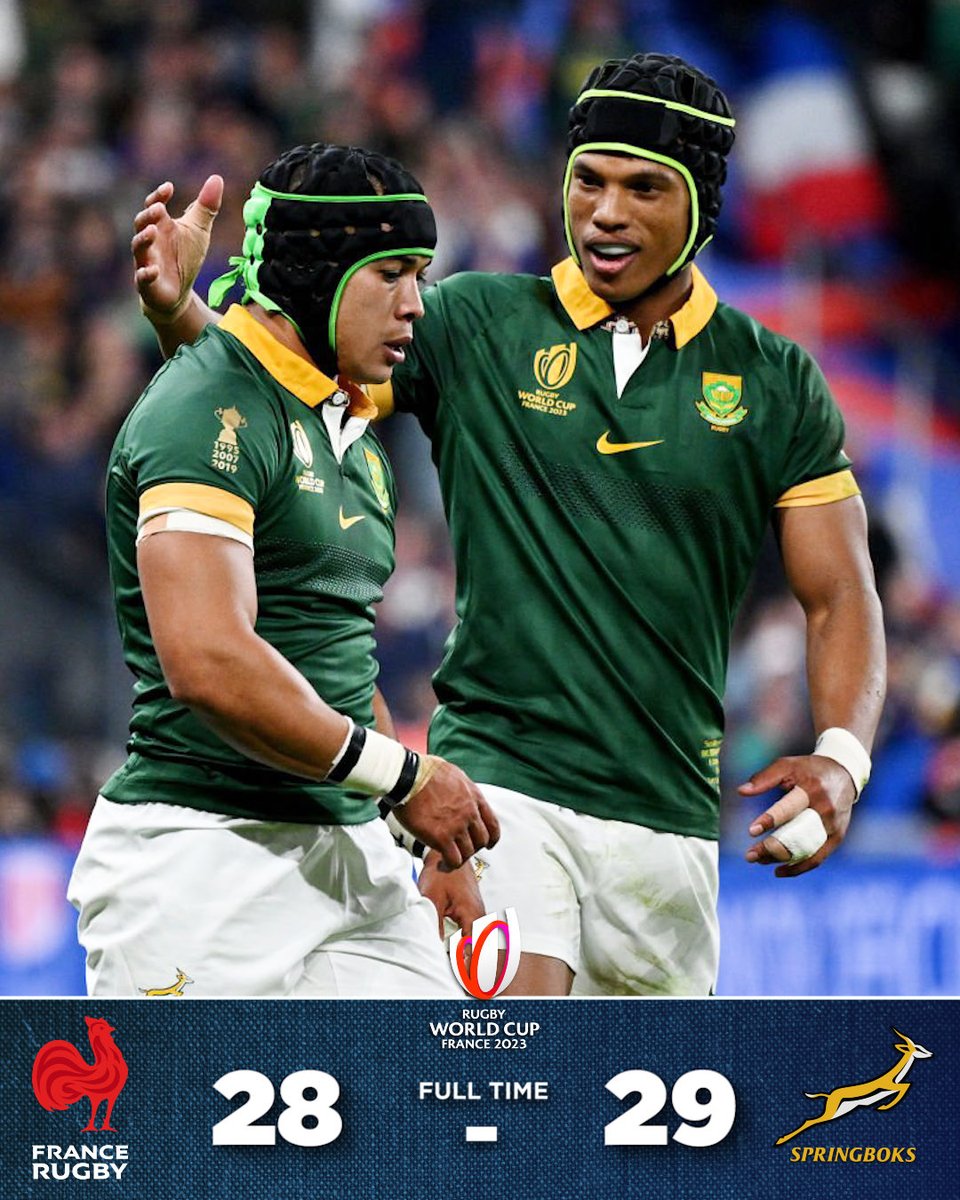 Congratulations ⁦<a href="/Springboks/">Springboks</a>⁩ for a fantastic win. Went to see the Ndlovu Choir earlier where 1500 of us celebrated your win in advance. #Cheers!! #RWC2023 #FRAvRSA🎊🎊🎊🎊🎊🇿🇦