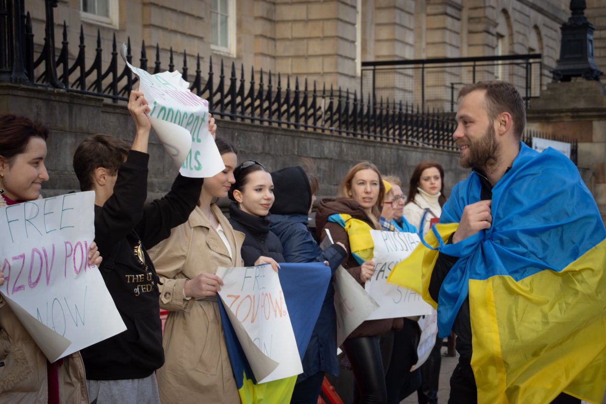UKRProtestEdi's tweet photo. We will continue our efforts and advocacy to secure the release of the Azovstal Prisoners of War and the prosecution of Russian terrorists for their actions.

Together, we have raised our voices against these injustices! https://t.co/MuEBKnHjg1