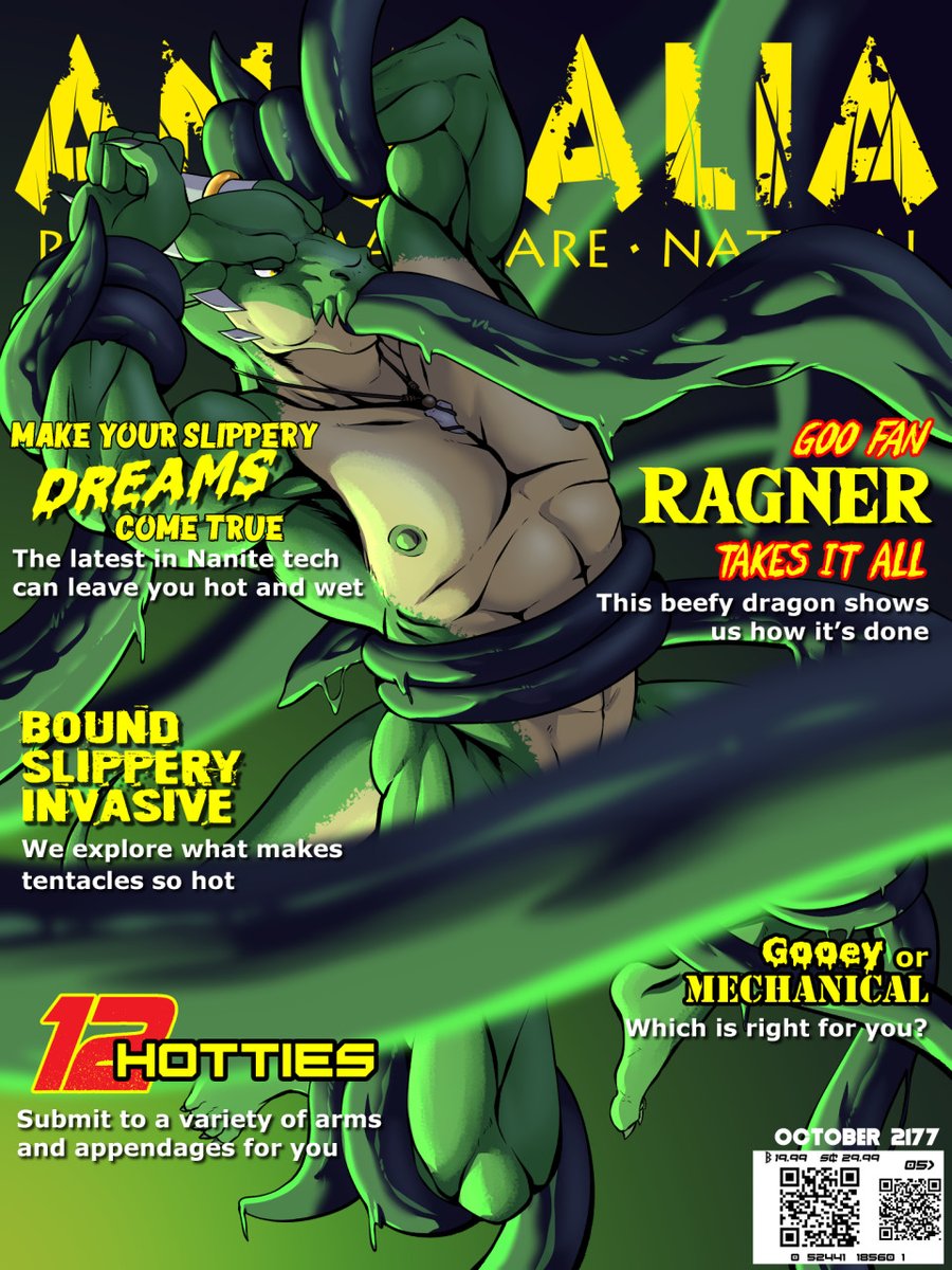 Iudicium86's tweet photo. Very hot magazine cover for last Halloween's Animalia featuring @/SaurianThe https://t.co/L2HCPntdY2