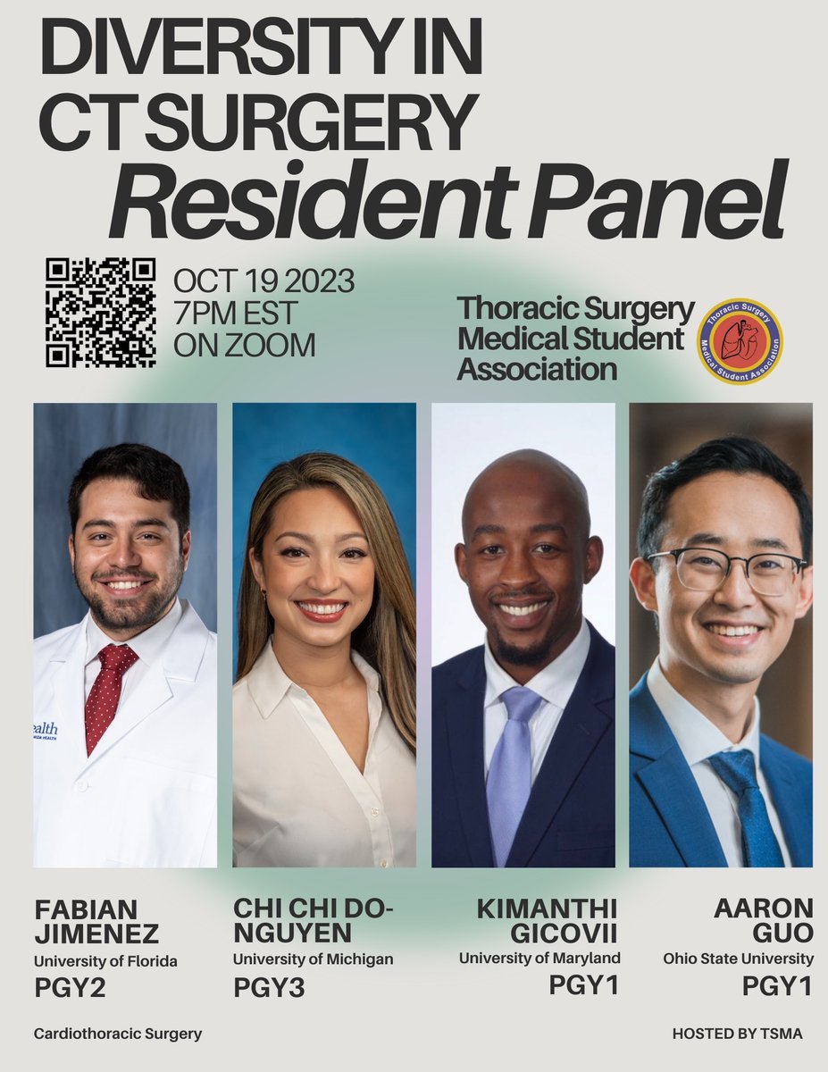 Please register via the QR code - we look forward to seeing you there! <a href="/fabianjimenez_/">Fabian Jimenez, MD, MMCi</a> <a href="/KimanthiGicovi/">Kimanthi Gicovi, MD</a> <a href="/ChiChiDoNguyen/">Chi Chi Do-Nguyen, DO</a>