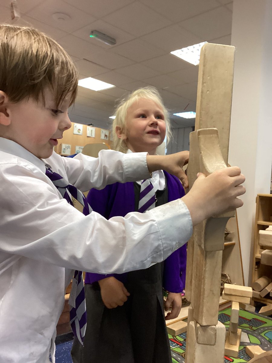 HolyFamilyL8_FS's tweet photo. We have been using the wooden blocks to explore balance! We have made tall towers and watched them fall. We have persevered in building them again each time in a new way. #buildingresiliance #designandbuild https://t.co/IbGmoHd6Bd