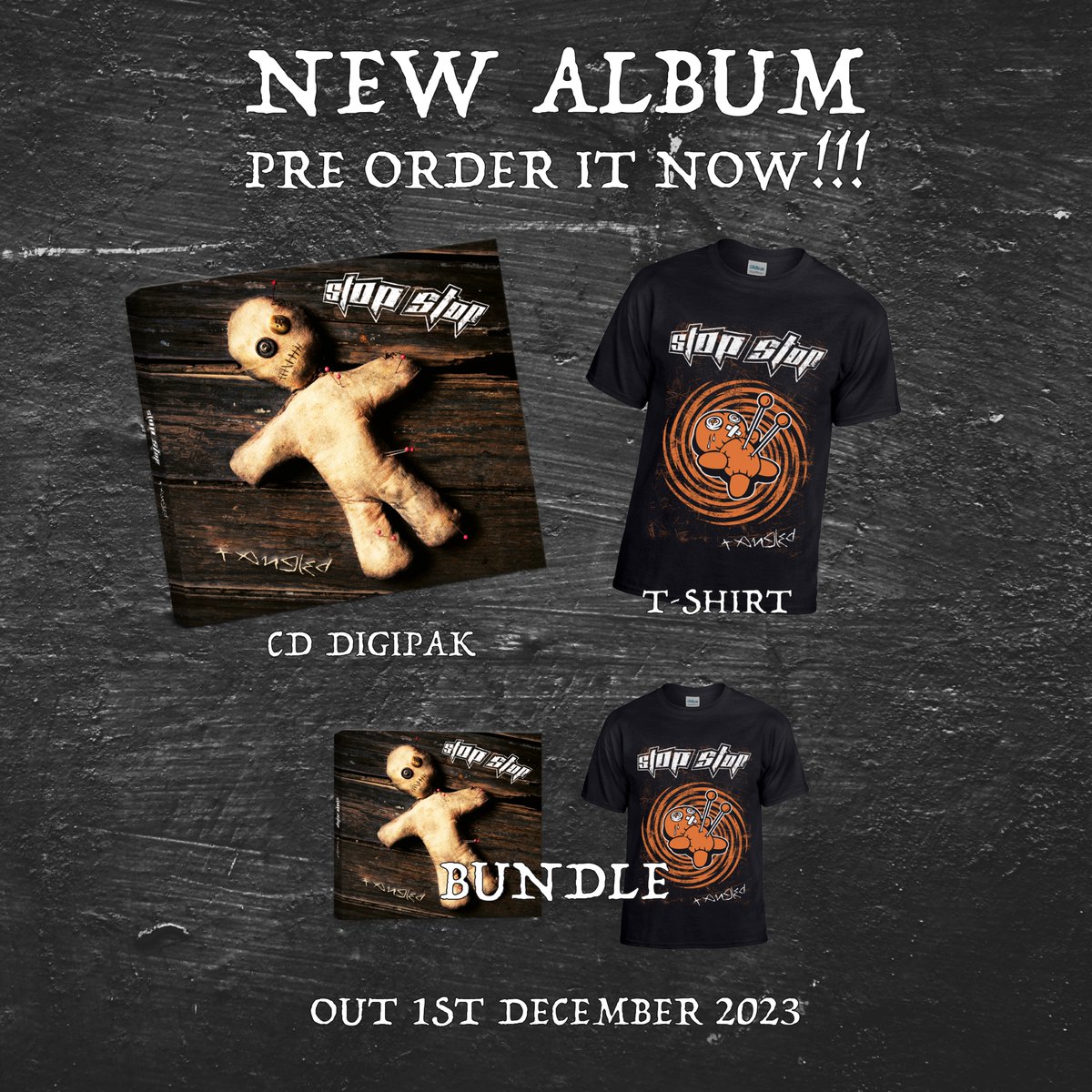 ‼️BIG NEWS ‼️NEW ALBUM: TANGLED‼️
PRE-ORDERS AVAILABLE NOW
‼️OUT 1st DEC‼️
Pre-order it here: ⬇️
stopstoptheband.com/online-store