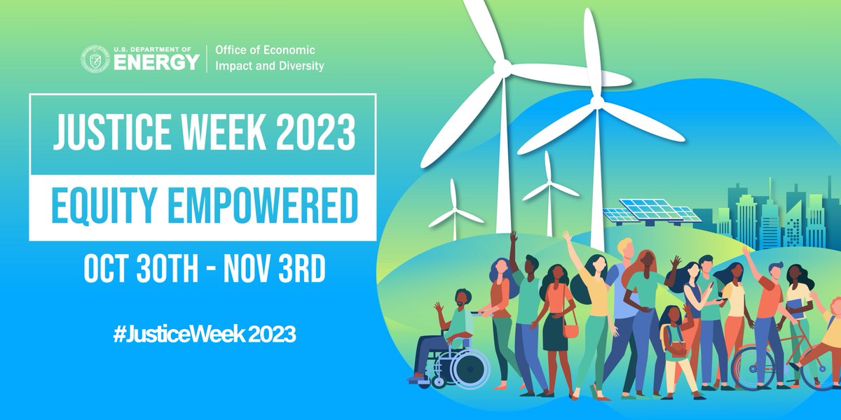 We’re committed to the transformation of our nation’s energy system, and to using this transformation as a pathway to build a clean energy future in the image of equity and justice. 

Register to join us for #JusticeWeek2023: energy.gov/diversity/just…