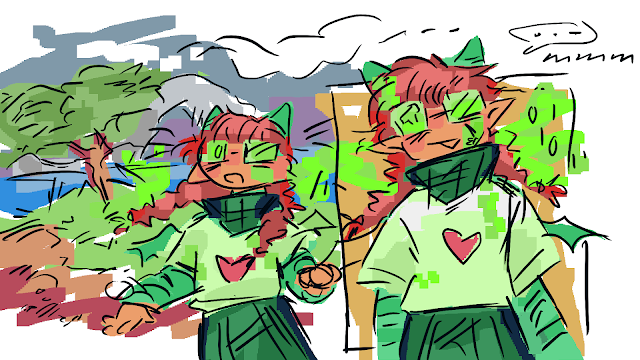 DAY 100 !!!!
silly quick doodle in a different style - 🌟