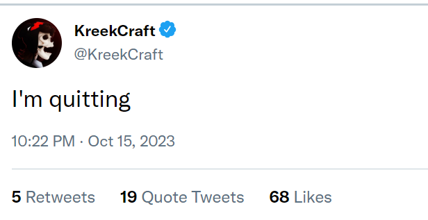 KreekCraft on X: Uhhhh Roblox??? I just got moderated and warned for telling people to follow me on Twitter. I thought Roblox was over this? Remember the whole YT Drama like just
