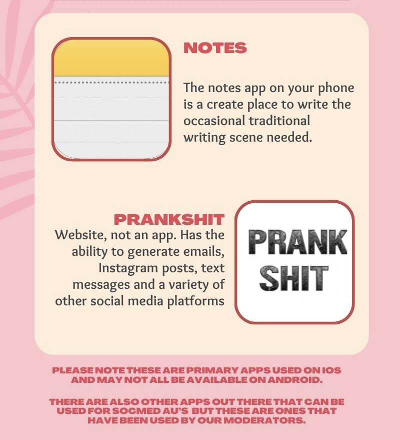 Want to join the HP SocMed AU fest but not sure where to start? We've got you covered!

Here's a short list of some of the app's our moderators have used to create the socmed's on their personal accounts: