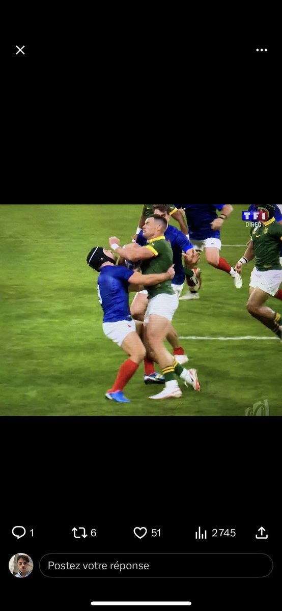 PierreLarhant's tweet photo. Pourquoi on laisse un Neo-zélandais arbitrer ce match alors que les gagnants affronteront très probablement sont équipes en finale ? #FRAvAFS https://t.co/UdAorJL7Ld