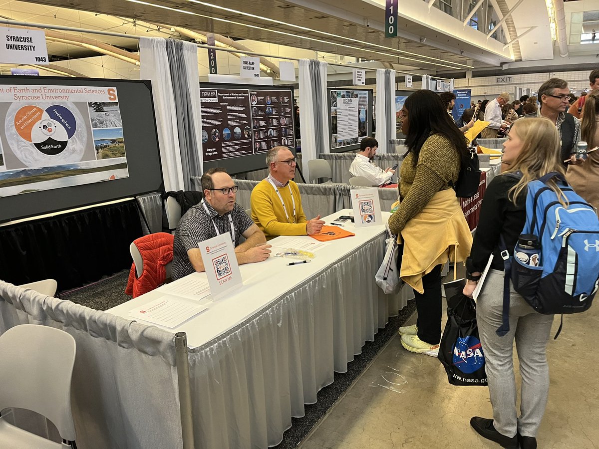 My department @SUEarthEnvSci has a booth at #GSA23 @geosociety . Feel free to stop by.