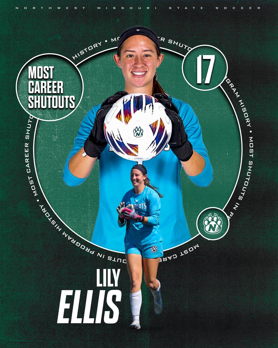 With today’s shutout, sophomore goalkeeper Lily Ellis moves past Kira Lazenby (2008-2009) to become the Program Leader in career shutouts with 17! #oabaab💚🐻🐱 #onemore #respectthepaw #shutout