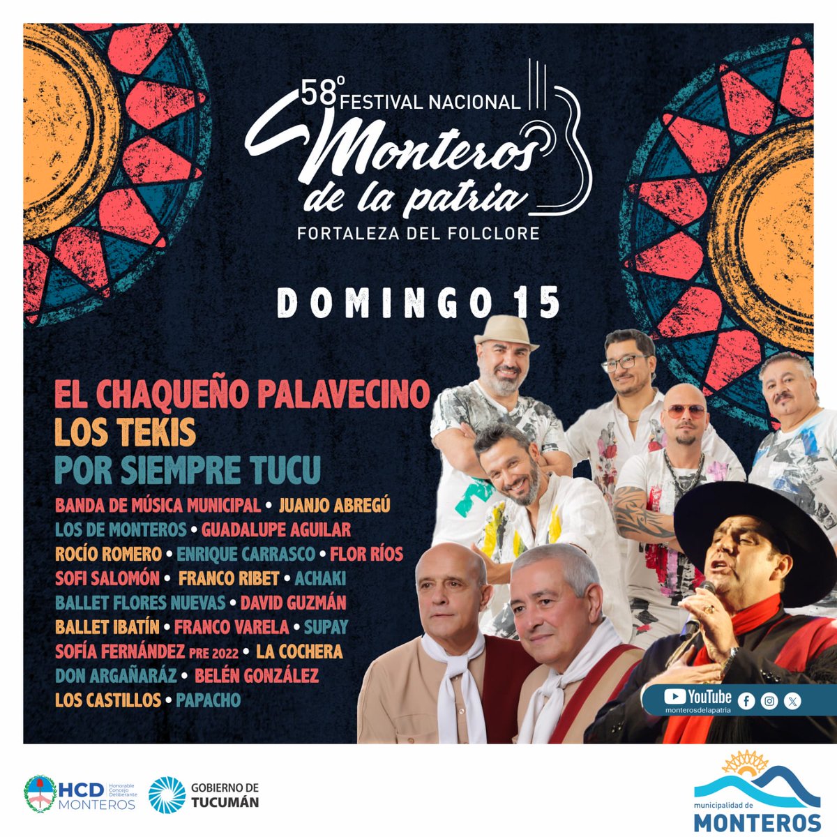 MonterosdPatria's tweet photo. 🥳 Se viene la última noche del #MonterosDeLaPatria a pura fiesta.

Los artistas para esta noche 🥰.

¡Te esperamos!

#TodaLaAlegriaMiLindaMonteros https://t.co/VNnWYiA6Vw
