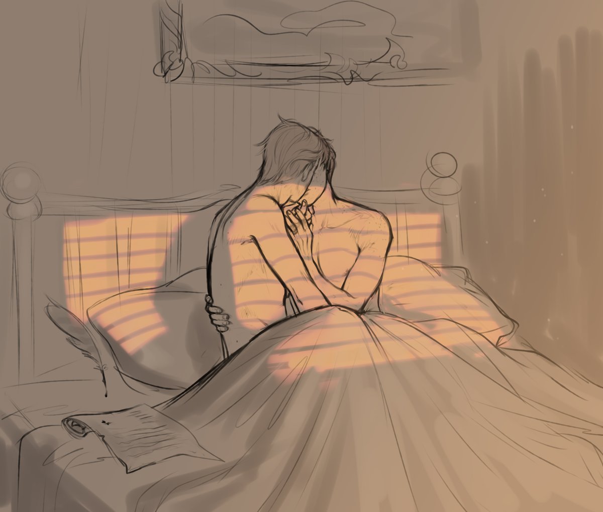 mouth_crazy's tweet photo. No kinktober stuff, just more husbands on their honeymoon because I am not sane about them :'D

#sebinis #SebastianSallow #OminisGaunt https://t.co/5T43m0O5iP
