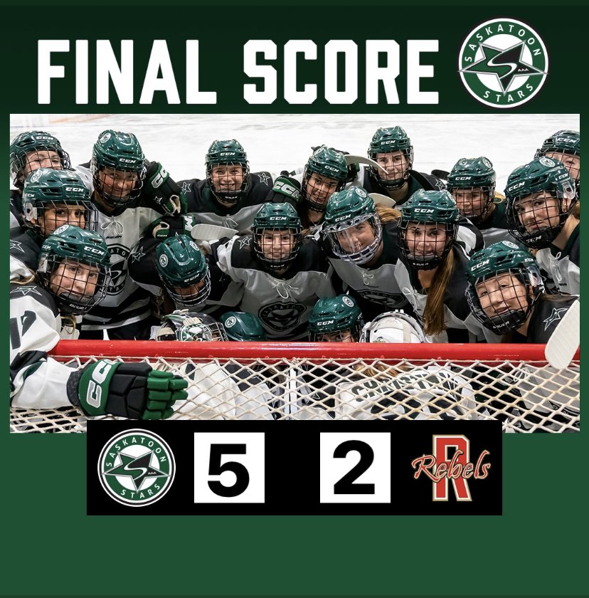 StoonStarsAAA's tweet photo. Stars pick up a game two win to sweep the weekend series on the road in Regina. Ireland Stein picked up her first AAA hat trick and Kolbee Ashe added a pair. Mikayla Christmann made 40 saves to pick up the win. 🧹🧹🧹 https://t.co/IEZhN87Zfp