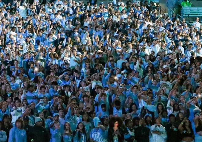 #UNC students showed out last night #TarHeels' 12th man! Courtesy of our @kevinroy95