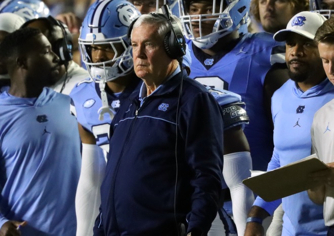 #UNC Coach Mack Brown is 5-0 versus Miami since returning five years ago #TarHeels Photo courtesy of our @kevinroy95