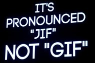 <a href="/fasc1nate/">Fascinating</a> "JIF" not "GIF"

Steve Wilhite, the creator of the image file format, gave a speech at the 2013 Webby Awards arguing for the soft-g pronunciation.

Steve Wilhite's slide at the 2013 Webby Awards: