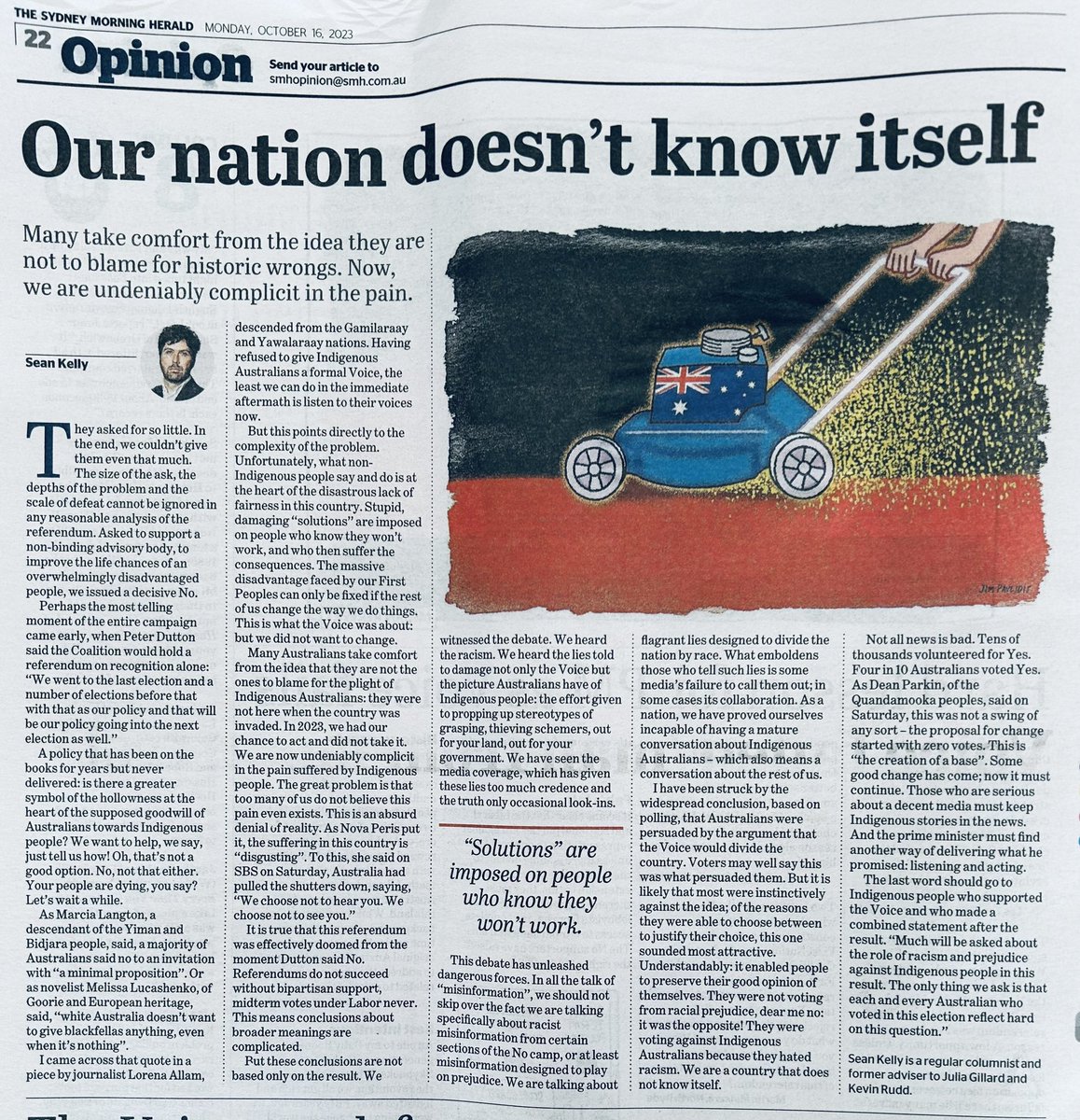 An outstanding @mrseankelly piece noting media failure, dishonest & dishonourable campaigning, callousness of heart, and epic voter self-delusion.