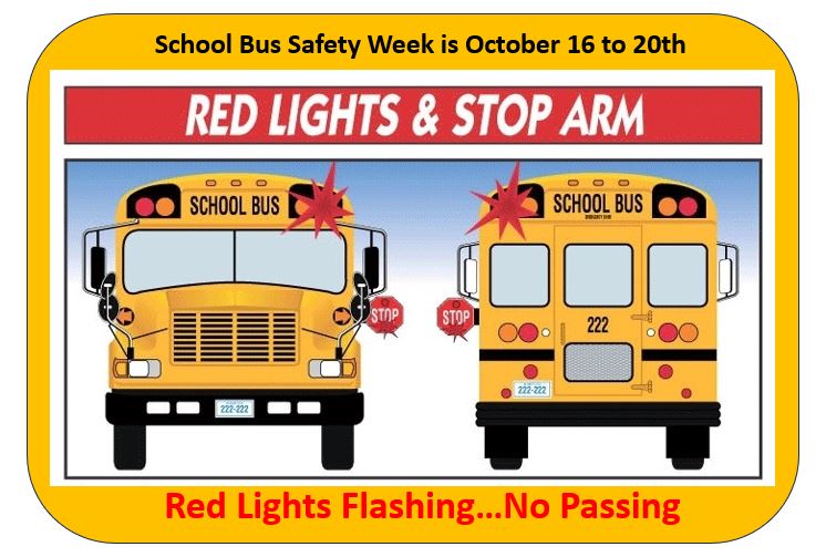 This is School Bus Safety Week. STOPR would like to remind everyone to take special care and caution whenever you are approaching a school bus. Please watch out for students and never pass a school bus with its overhead red lights flashing. @PeelSchools @DPCDSBSchools