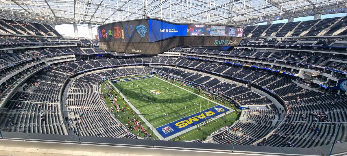RichCarter4's tweet photo. Finally after watching from afar on telly for a few years.... getting to see the Rams in person for the 1st time

#whoshouse #vamosrams https://t.co/gMNnwAnZSs