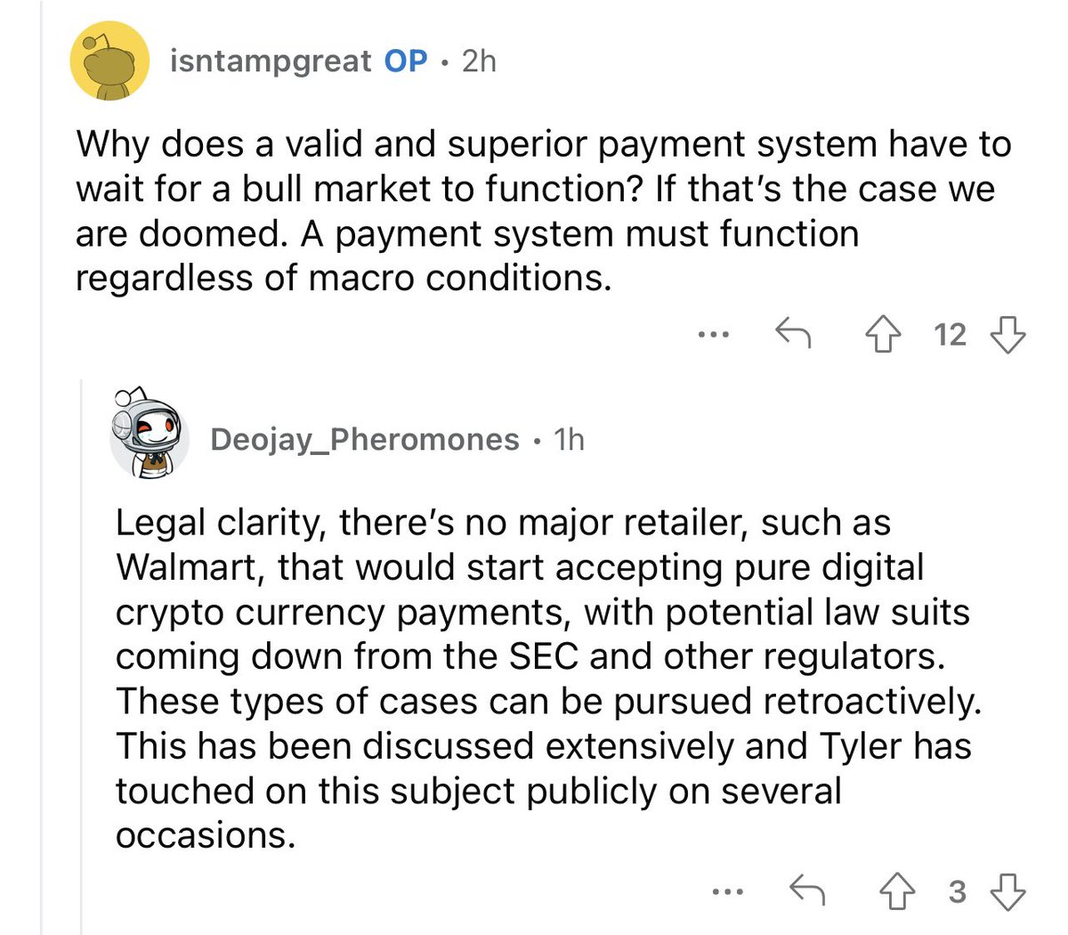 LMAO literal explicit valueprop of @FlexaHQ was its flexibility around crypto “regulators” … hence name; whole usecase centers around Flexa/exch partners dealing w dirtycrypto while merchants only see fiat; no regs needed for this redacted system to function; deojay is brainded