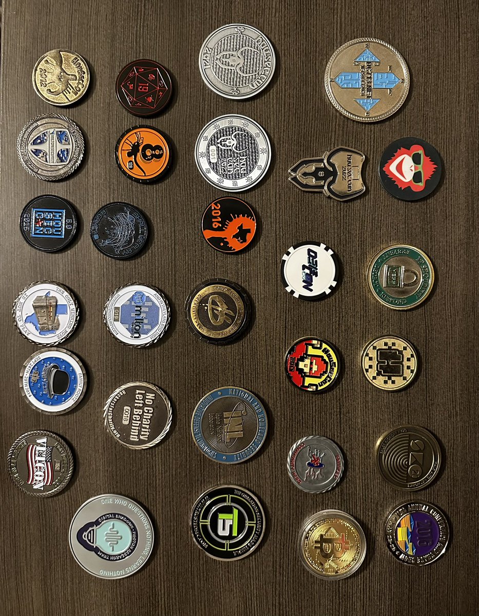 m1a1vet's tweet image. Might be time to get a display case for all these #challengecoins