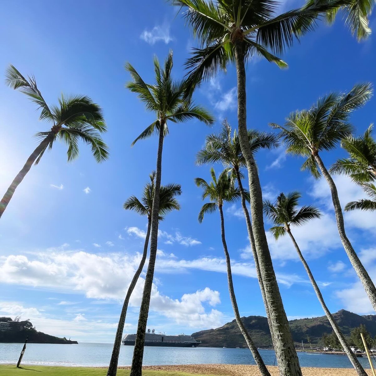 MrsPopCruise's tweet photo. It’s always a beautiful day in Nawiliwili Bay, but seeing the handsome @HALcruises #Noordam off the coast makes me extra happy. https://t.co/RDGYmMIqHC