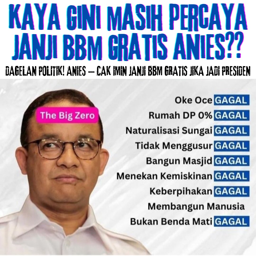 Anies penipu hanya tebar janji palsu