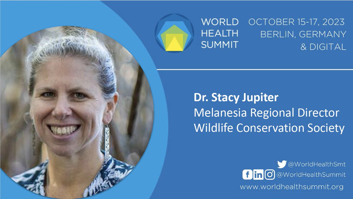 wcsmelanesia's tweet photo. 📅 Save the date &amp; join @TheWCS Melanesia Director, Dr @StacyDJupiter at the @WorldHealthSmt where she will speak about @wishfiji @KiwaWISHPlus at the Intergenerational and Interspecies #OneHealth Equity session on Oct 17th. #WHS2023

💻 Watch live here https://t.co/KXCN0ngW9D https://t.co/kfxpLnaOwj