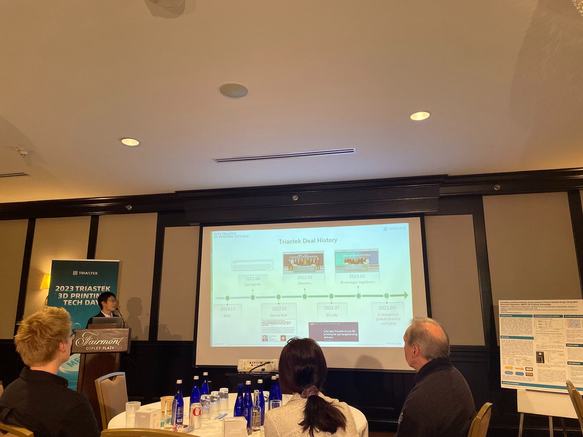 ✨ 2023 Triastek 3D Printing Tech Day was successfully held in Boston on Sunday.
 
We’ll organize more insightful events in the future! Stay tuned!

P.S. Come to booth 37 and talk to us in #PODD 👀
 
#pharma #innovation #techday #drugdevelopment #formulation #3Dprinting