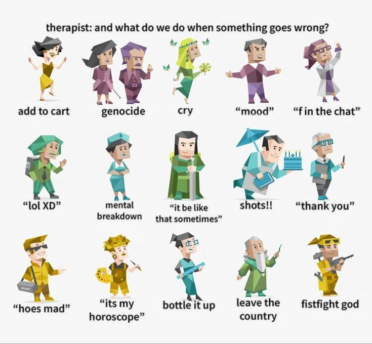 MBTI_MK's tweet photo. Therapist: and what do we do when something goes wrong?

Welcome to leave your comments in the comments section.🌈 

#MBTI #mbtimemes #mbtifanart #MBTI테스트 #MBTI診断 #16Personalities #INTJ #ENTP #ENTJ #ESFJ #ISTJ #ESTJ #ISFJ #ENFP #INFP #ENFJ #INFJ #ISFP #ESFP #ESTP #ISTP https://t.co/QkWuPvughf