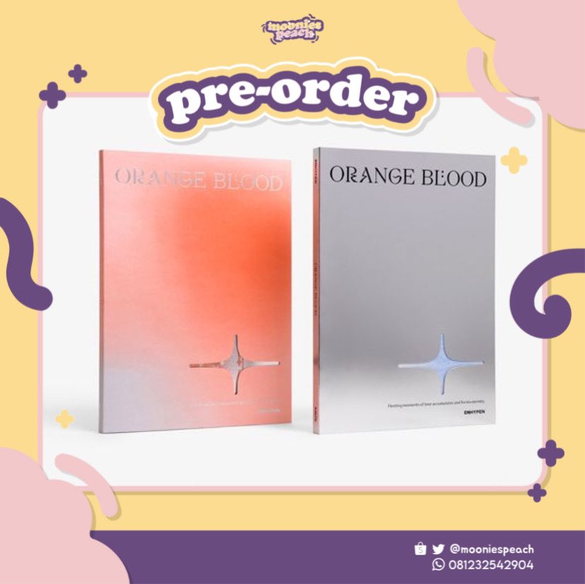 mooniespeach's tweet photo. ๐ฎ๐ฉ #preorder_mp
PO ENHYPEN 5th MINI ALBUM ORANGE BLOOD LOW PROFIT @mooniespeach
โข
๐ฏ๏ธWEVERSE SHOP
REGULER VER RANDOM
๐est 400 gr 280K / DP 180K
๐1 photocard + 1 acrylic mirror keyring
REGULER VER SET
๐est 800 gr 560K / DP 360K
๐2 photocards + 2 acrylic mirror keyrings + 1 mini poster
ENGENE VER
๐est 150 gr 180K / DP 130K
๐1 holographic photocard + 1 removable photo sticker
ENGENE VER SET
๐est 1000 gr 1.260K / DP 900K
๐1 set of holographic photocards (7 photocards) + 1 set of removable photo stickers (7 stickers) + 1 album case
โข
๐ Include EMS Tax, packing, freebies
โ
Versi dan POB bisa list prioritas
โ
Cover engene ver bisa fix member (tanyakan ketersediaan member sebelum order)
๐
Close PO 14 NOVEMBER
๐๏ธ Details & order -> https://t.co/F8jrNhUfv7
๐ Jawa Timur
๐ค Min pembelian 5 pcs potongan 5-10k
