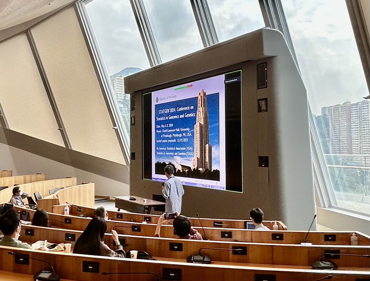 joshuawkho's tweet image. Keynote speaker Prof George Tseng #BioCAsia2023 #HKBioinfoSymposium talking about advances in causal inference in genomics, and also encouraging us to go to STATGEN 2024 at Pittsburg @HKU_D24H @hkusbms