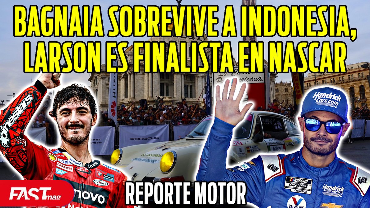 Fastmagmx's tweet photo. ¡EL RESUMEN DEL FIN DE SEMANA!

Repasamos la acción de #MotoGP en Indonesia, #NASCAR en Las Vegas, #MexicanosPorElMundo (con la victoria de @raulguzman_m en GT Italiano) y más en #ReporteMotor, con @scuderiargz --> https://t.co/LNs4nRibj8 https://t.co/s5t5vFVnfN