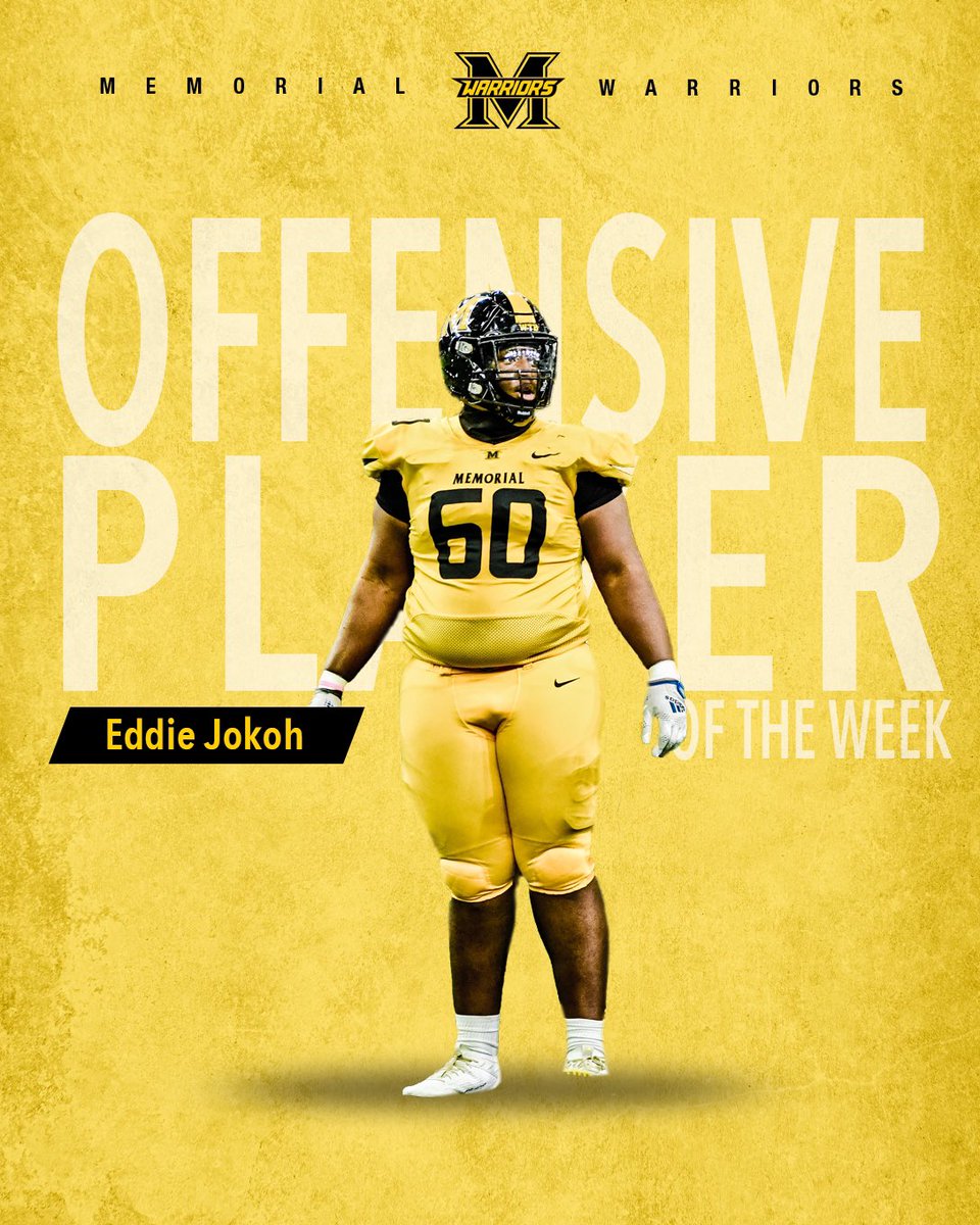 Great team win by the Warriors this week! Excited about the opportunity for next week. Offensive player of the game vs. Independence Offense Eddie Jokoh