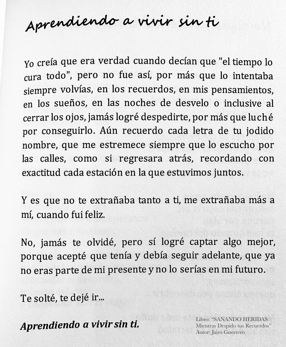JaiiWriter's tweet photo. Libro: “Sanando Heridas: Mientras Despido tus Recuerdos” 📕 https://t.co/3fuhLzDrW7