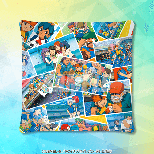 morisso6's tweet photo. 【【再販】15周年記念「イナズマイレブン」オンラインくじ】　A賞(A-1):クッション その1 https://t.co/ty89aTyUa4 https://t.co/eFVU2QgSpK #イナズマイレブン #くじ引き堂