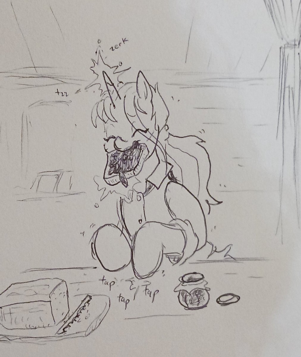 Tasty jams get happy little dances. Checkers is a simple mare to please.